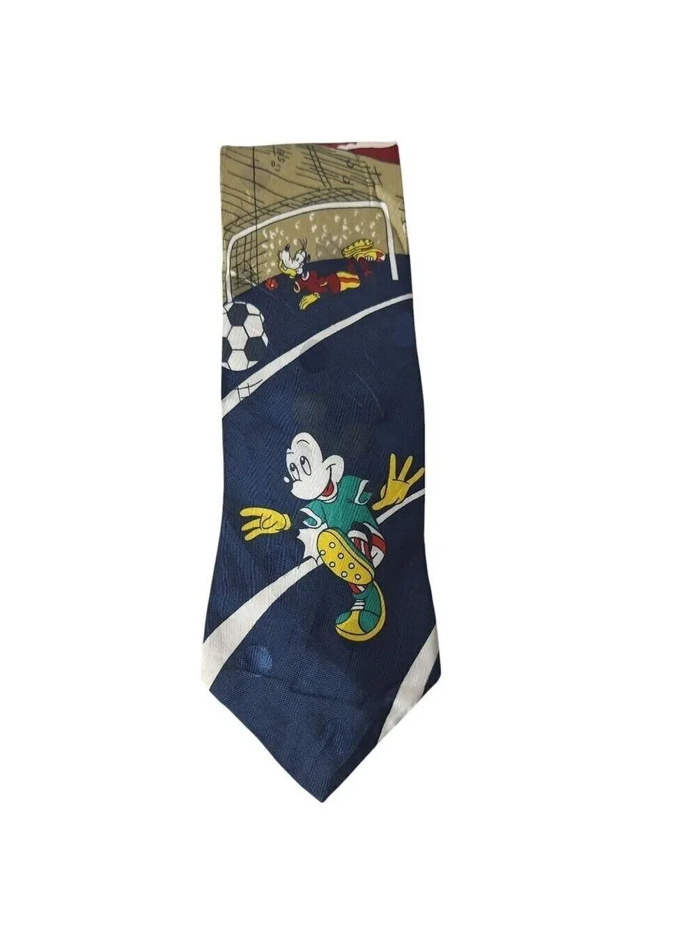 Disney Mickey Unlimited Soccer Necktie Italy Vintage